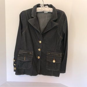 JAMIE NICOLE blazer/jacket Denim 1X Dark indigo